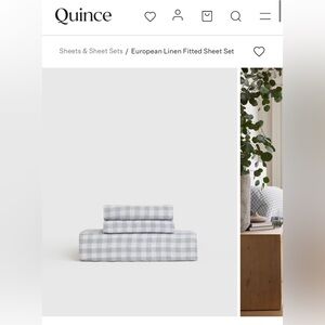 Quince European Linen Fitted Sheet Set
